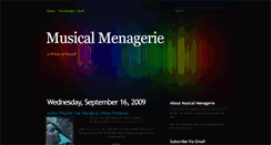 Desktop Screenshot of musical-menagerie.com